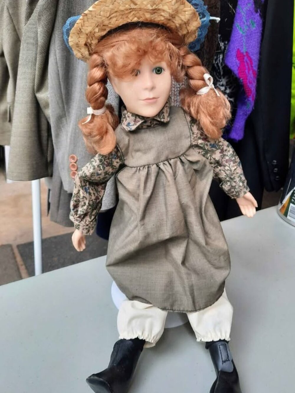 Anne Of Green Gables Doll by Yvonne Richardson, 1989, "Waiting At The Station"